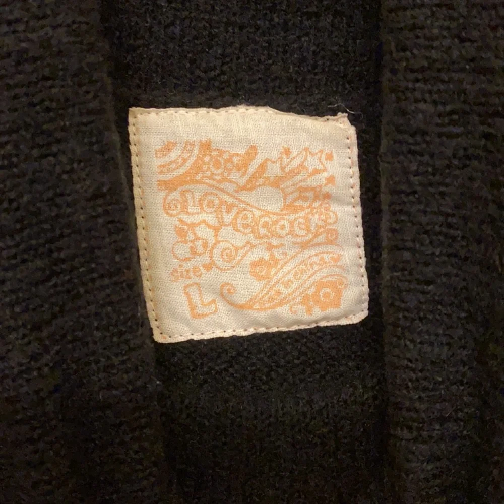 Love Rocks Black Turtleneck Short Sleeve Sweater Dress Size Large - Picture 3 of 4